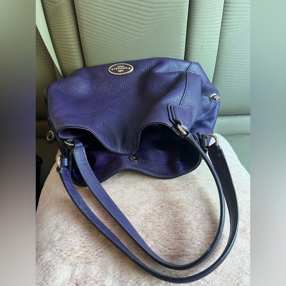 ❤️ SOLD ❤️ Coach Purple Leather Tote Bag - Picture 11 of 12